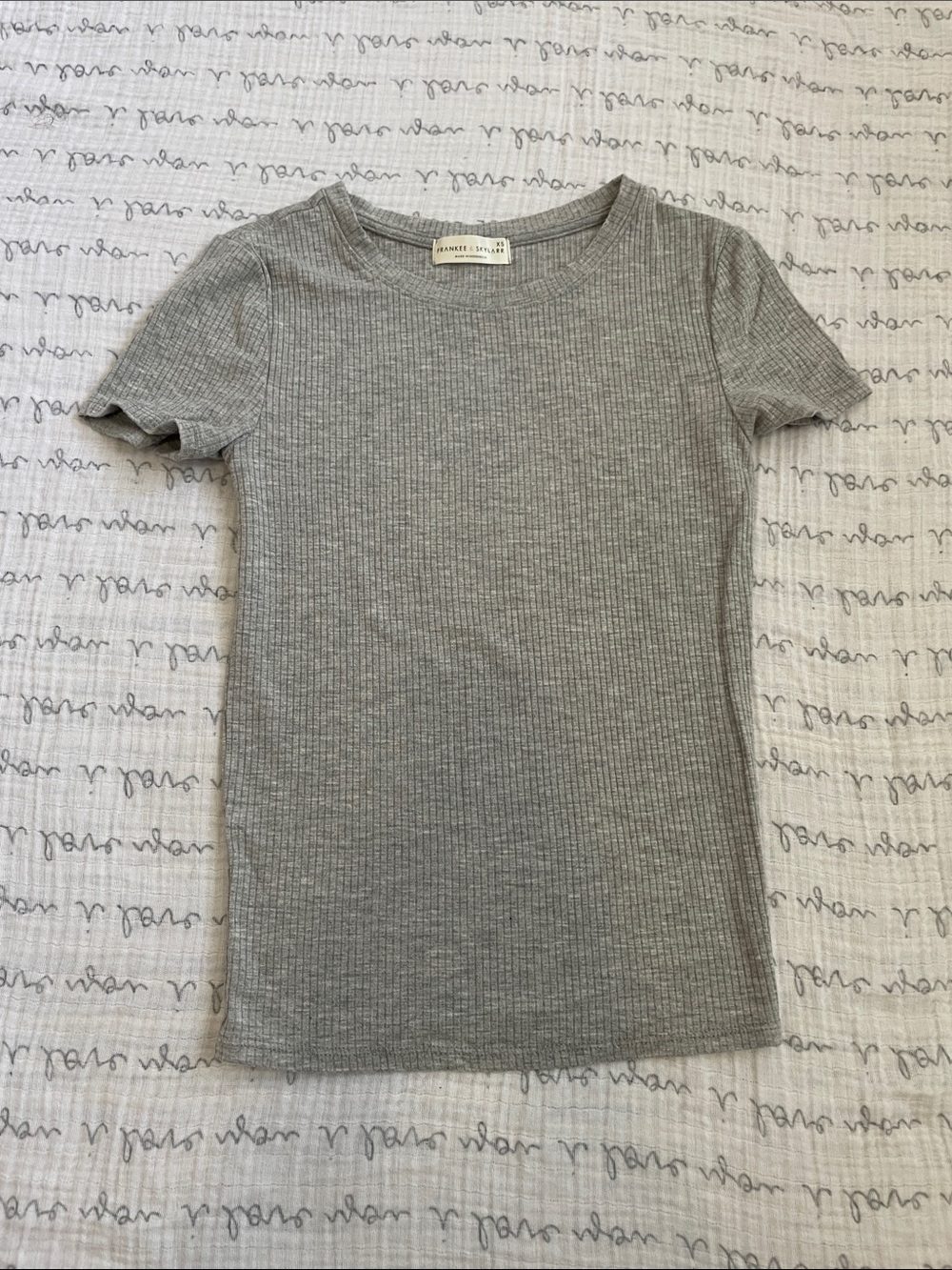 Ribbed Ultra Fitted Short Sleeve Tee - Heather Gray